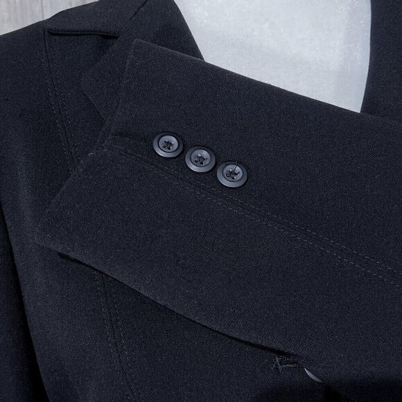 Women's Rafaella Long Sleeve Blazer | Collared | Button | Size 6 | Black | Lined - Picture 8 of 16